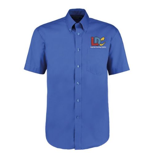 LDC Kustom Kit Corporate Oxford Shirt Short-Sleeved (Classic Fit) Royal